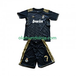 Camisola Real Madrid Cristiano Ronaldo 7 2012 Retro Criança Equipamento Segundo 2011 Manga Curta